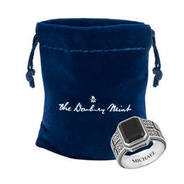 Personalized Strength of Faith Onyx Ring 11957 0018 g gift pouch