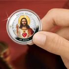 The Sacred Heart of Jesus Silver Medallion 2166 001 4 5