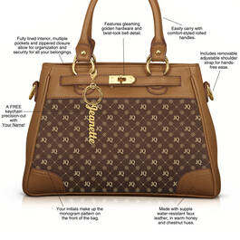 Personalized Initial Handbag 1040 0190 c callouts