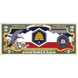 State Bird and Flower Enhanced $2 Bill Collection 11346 0018 a Utah