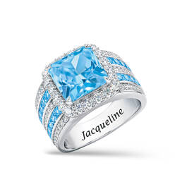 Personalized Twelve Carat Birthstone Ring 11389 0016 c march