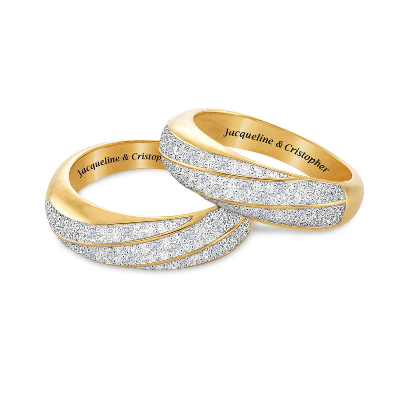Personalized Diamond Ring Set 10805 0014 a main