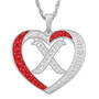 Personalized Diamond Initial Heart Pendant 10926 0018 x initial X