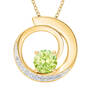 Genuine Birthstone & Diamond Swirl Pendant, Birthstone Galaxy Pendant 11165 0016 h august