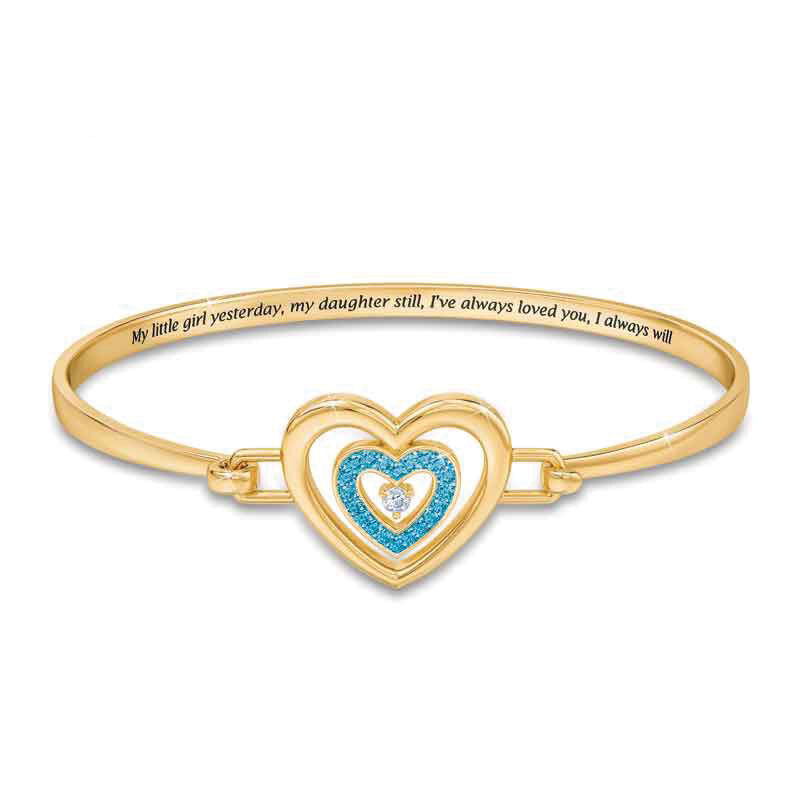 Daughter Birthstone and Diamond Bangle 1821 0021 a 3 march