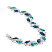 The Blue Wave Crystal Bracelet 11846 0013 b flat