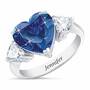 Birthstone Triple Heart Ring 1516 001 3 9