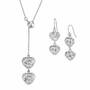 Sensational Silver Pendant  Earring Set 6367 001 2 1