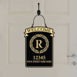 Personalized Metal Monogram Hanging Sign 11929 0013 m room
