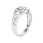 Mom Lab Grown Opal White Sapphire Ring 11142 0808 b side