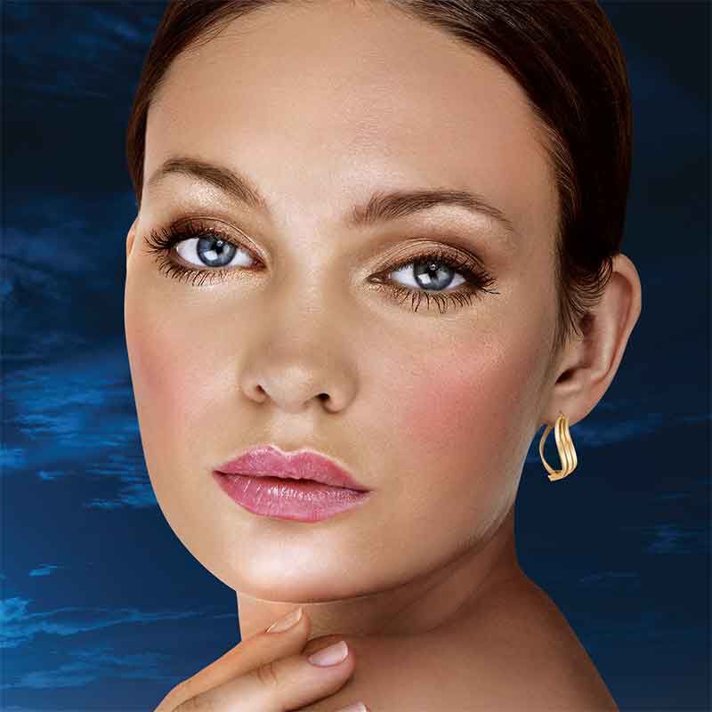 Waves of Gold Hoop Earrings 1563 001 5 2