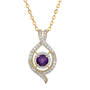 Sparkling Embrace Genuine Birthstone Pendant, Sparkling Embrace Genuine White Topaz Pendant 12302 0018 b february