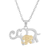 Mother Child Diamond Elephant Pendant 11142 0741 a main