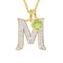 Personalized Birthstone & Diamond Initial Pendant, Personalized Birthstone Diamond Initial Pendant 11321 0017 c intial