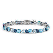 Blue Wave 19 Carat Blue Topaz Diamond Bracelet 12047 0018 a main