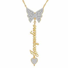 Personalized Birthstone Butterfly Necklace 6727 001 7 4