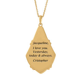 Yesterday Today Always Personalized Teardrop Pendant 6895 0013 c back