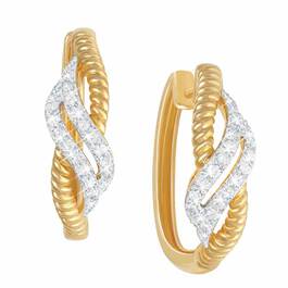 Waves of Elegance Diamond Hoops 2152 001 0 1