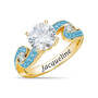 Birthstone Diamond Swirl Ring 12095 0019 c march