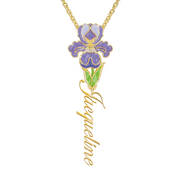 Personalized Birth Month Flower Pendant 11904 0012 b february