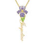 Personalized Birth Month Flower Pendant 11904 0012 b february