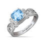 Personalized Vintage Elegance Birthstone Ring 12122 0016 c march