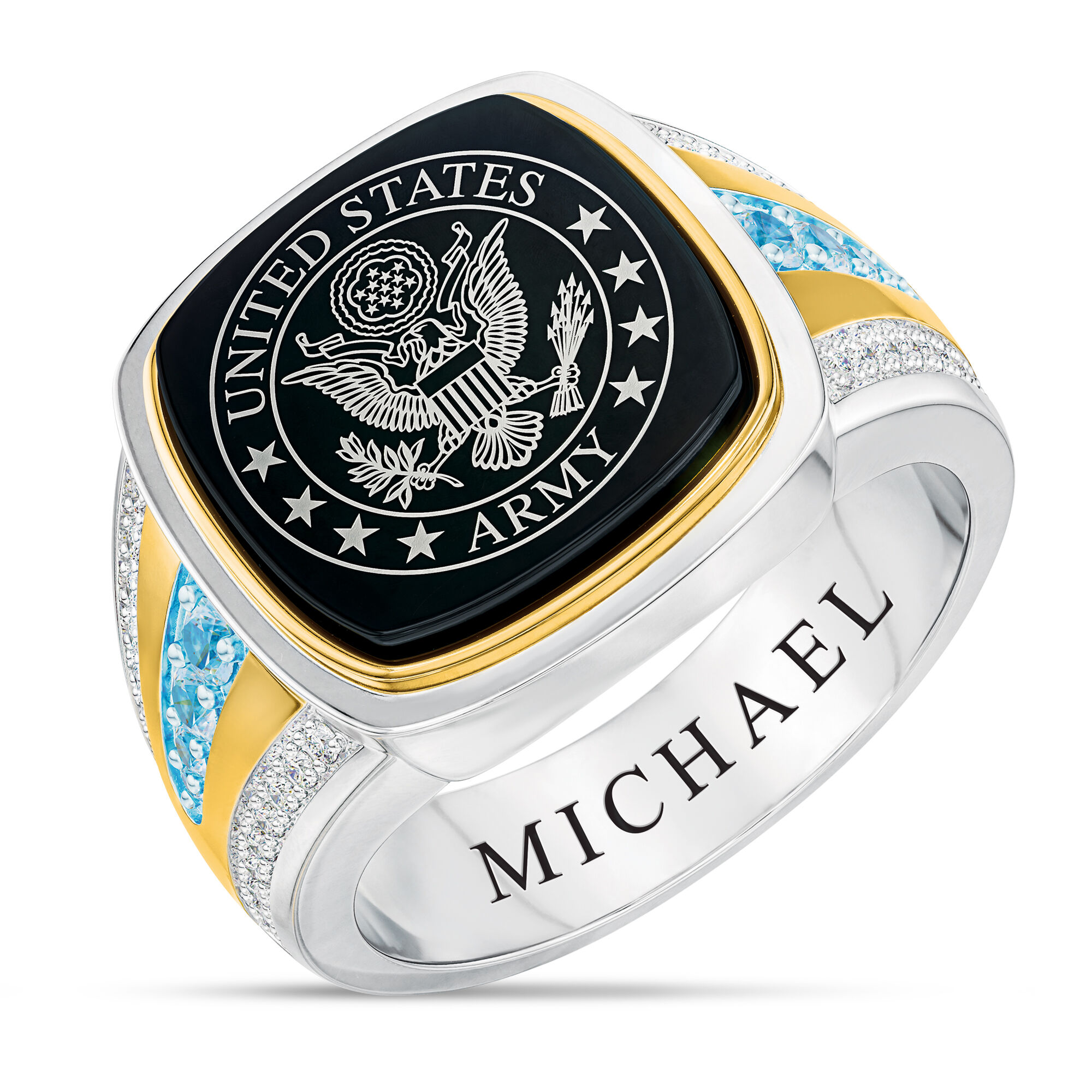 US Army Birthstone Ring 10347 0019 c march