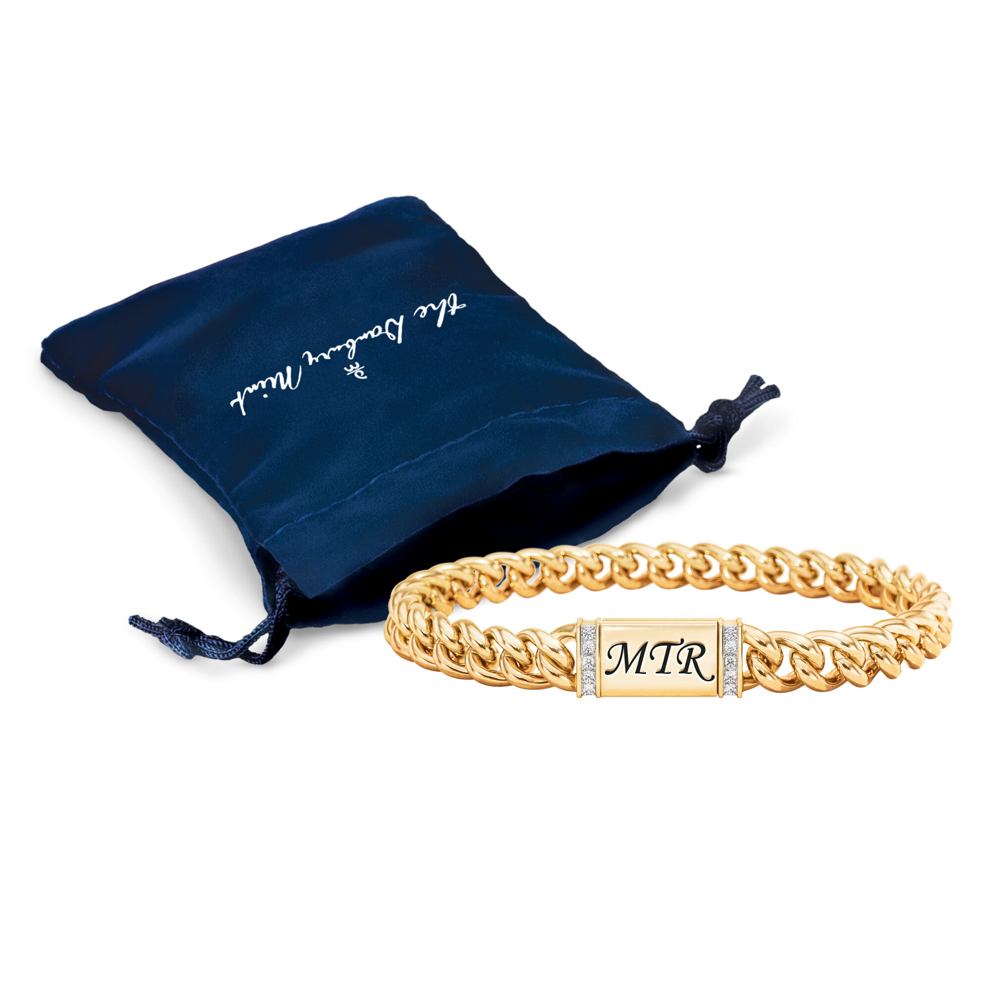 Diamond Monogram Bracelet 11014 0019 g gift pouch