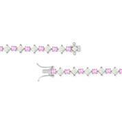 Lab Created Opal Pink Sapphire Bracelet 11142 1426 b clasp
