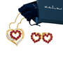 Hearts Afire Diamond Necklace with FREE Matching Earrings 10810 0017 g gift pouchbox