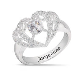 Personalized Genuine Birthstone Diamond Ring 11066 0016 d april