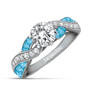 Birthstone Swirl Personalized Ring 10115 0019 c march