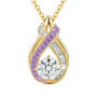 Birthstone Swirl Pendant with Free Matching Earrings 12210 0027 f june