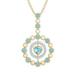 Love Embrace Birthstone Diamond Necklace 6928 0014 c march