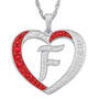 Personalized Diamond Initial Heart Pendant 10926 0018 f initial F