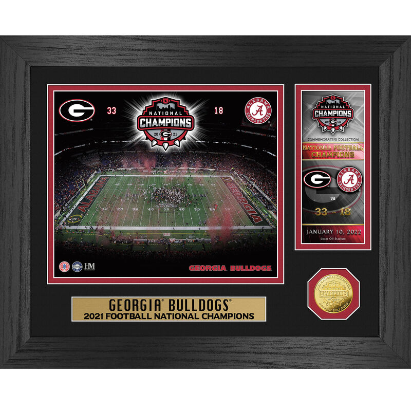 Georgia Bulldogs 2021 National Champions Framed Print 4393 0437 a main