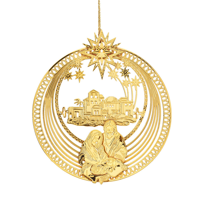 Danbury Mint 2021 Indiana Hoosiers Christmas Ornament 2021 The 2021 Gold Christmas Ornament Collection