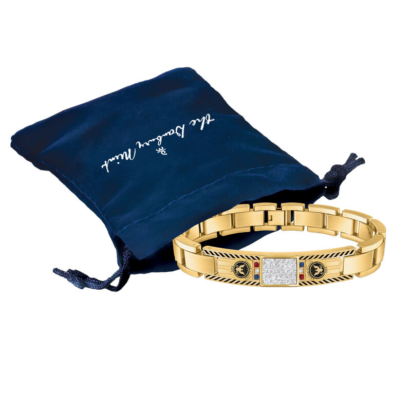 Freedom Isnt Free US Navy Diamond Patriot Bracelet 5958 0274 g gift pouch