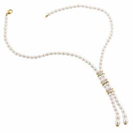 Three Kisses Pearl  Diamond Necklace 6371 001 6 2