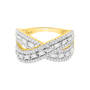 Diamond Kiss Crossover Ring, Fancy Genuine Diamond 14k Y Gold Crossover Ring 11142 0170 b alt