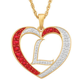 Personalized Diamond Initial Heart Pendant with FREE Poem Card 2300 0060 l initial