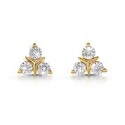 diamond trio stud earrings UK DTSE a main