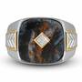 Eye of the Storm Pietersite  Diamond Ring 4951 001 9 3