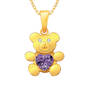 Teddy Treasure Birthstone Children's Pendant, Teddy Treasure Birthstone Pendant 11622 0062 b february