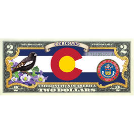 State Bird and Flower Enhanced $2 Bill Collection 11346 0018 a Colorado