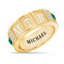 Personalized Birthstone Initials Ring, Personalized Birthstone Initials Ring 11010 0013 f may