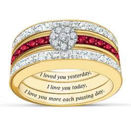 A Dozen Rubies Diamond Ring Set 5289 002 7 1