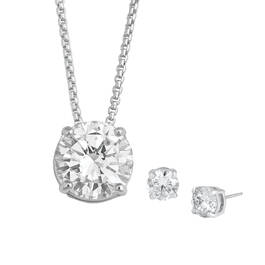 Five Carat Solitaire Pendant Earrings 11657 0011 a main