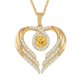 Birthstone Pendant Angel Heart Wing 6721 0013 l november