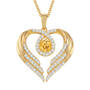 Birthstone Pendant Angel Heart Wing 6721 0013 l november
